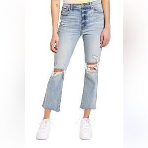 DAZE denim ‘shy girl’ high rise cropped flare jeans